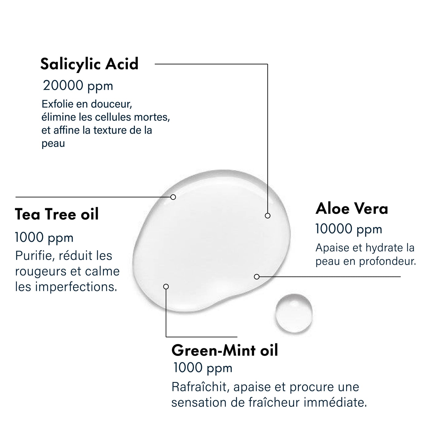 Toner exfoliant Anti-Acné - Exfoliant à l'Acide Salicylique 2%