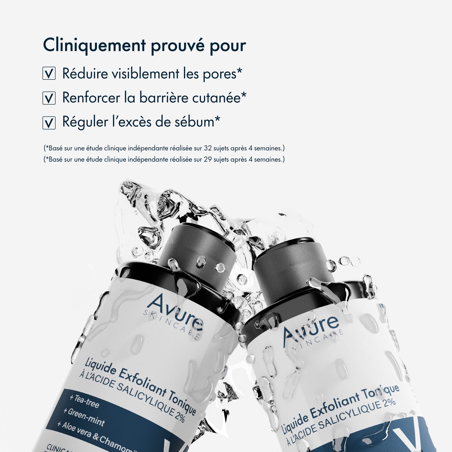 Toner exfoliant Anti-Acné - Exfoliant à l'Acide Salicylique 2%